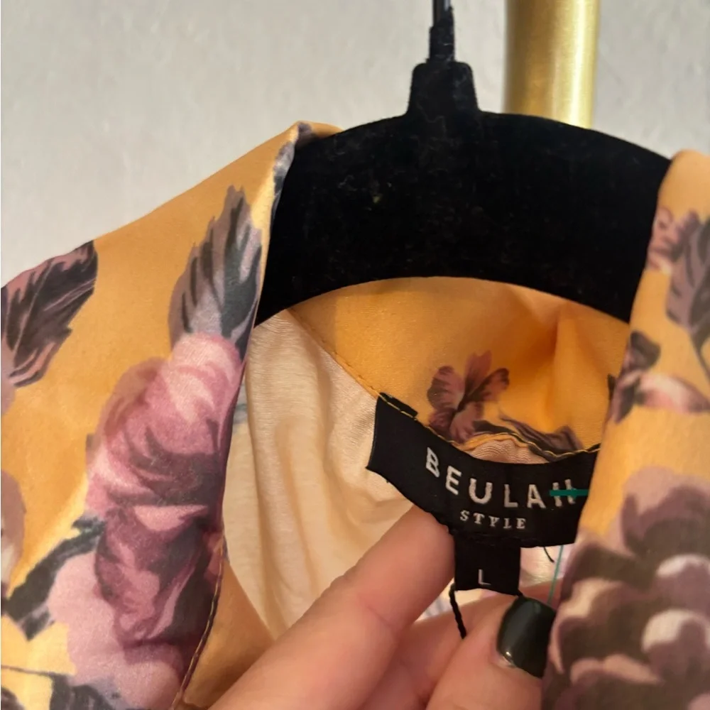Beulah Yellow Floral Long Sleeve Dress‎